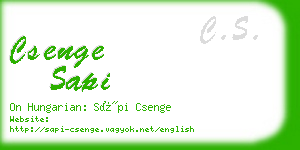 csenge sapi business card